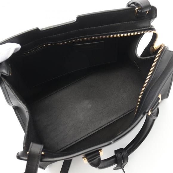 Saint Laurent Petit Cabas Y-line handbag, leather, women's, black, 311210 - Picture 4 of 9
